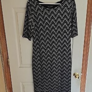 Black and White Patterned Dress